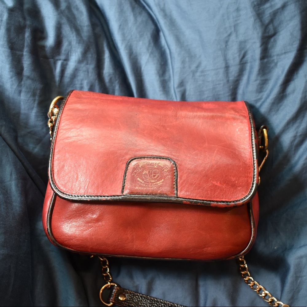 Ghurka Red Leather Purse